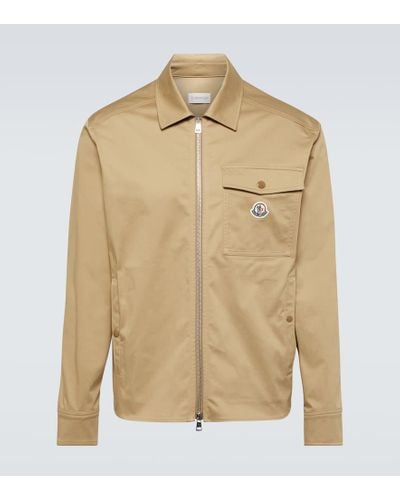 Moncler Cotton-blend Blouson Jacket - Natural
