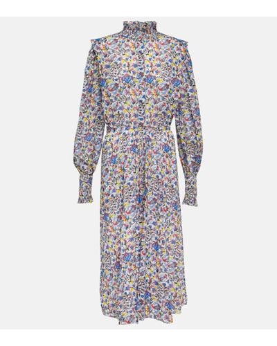 Isabel Marant Galoa Floral Cotton Midi Dress - Multicolour