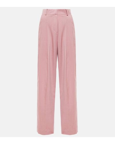 Frankie Shop Gelso High-rise Wide-leg Trousers - Pink