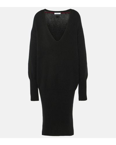 Ferragamo Cashmere-blend Midi Dress - Black