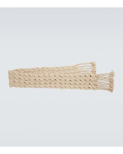 Dries Van Noten Wool And Mohair Scarf - White