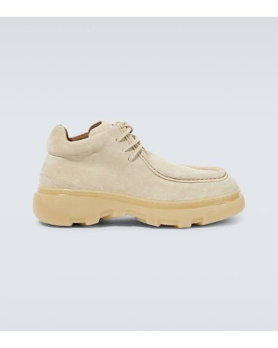 Burberry Creeper Suede Lace-up Shoes - White