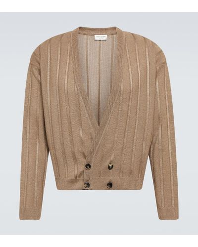 Saint Laurent Double-breasted Cardigan - Natural
