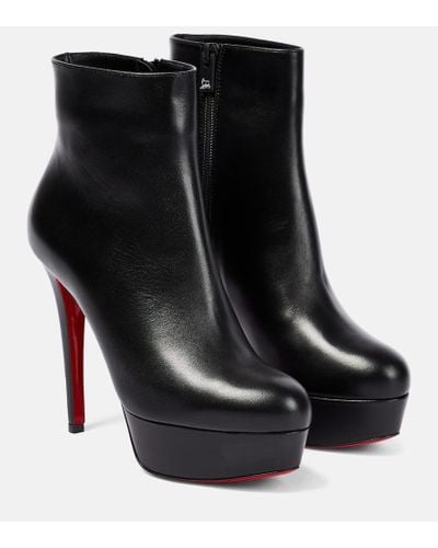 Christian Louboutin Bianca Leather Ankle Boots - Black