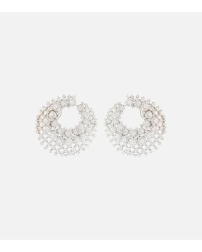 YEPREM 18kt White Gold Clip-on Earrings With Diamonds