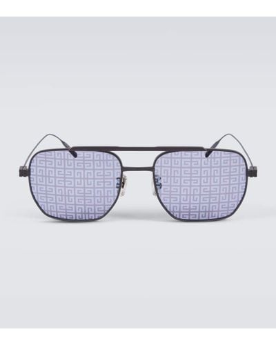 Givenchy Eckige Sonnenbrille 4G - Blau