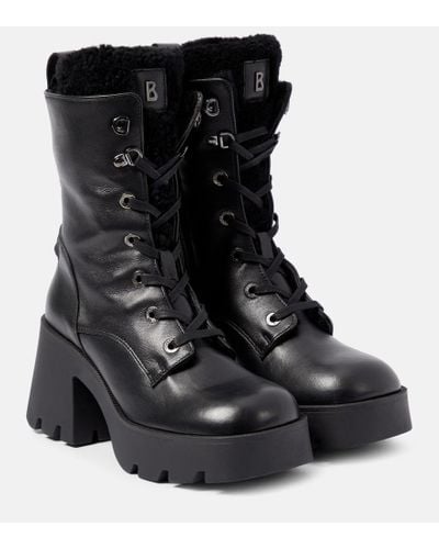 Bogner Seoul Shearling-lined Combat Boots - Black