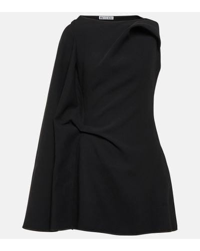 Maticevski Robe Asymétrique En Crêpe Effet Cape Prefix - Noir