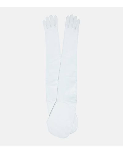 Jil Sander Leather Gloves - White