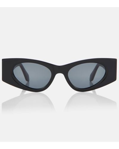 Alaïa Logo Oval Sunglasses - Blue