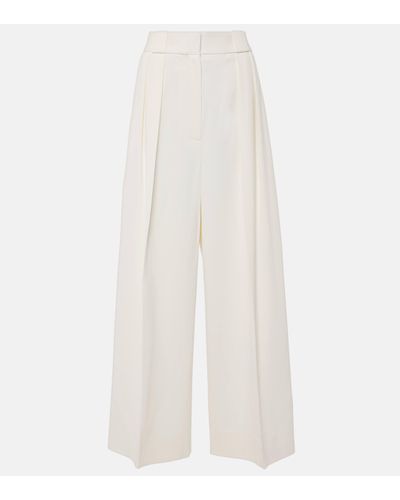 Khaite Rico High-rise Wide-leg Trousers - White