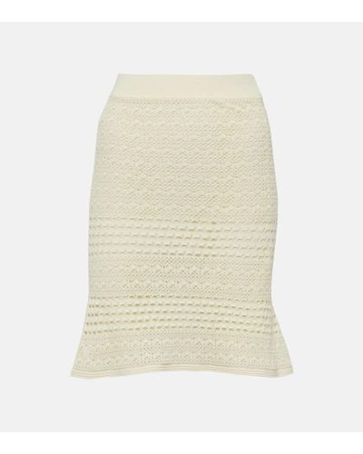 Tom Ford Minifalda de croche - Blanco