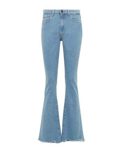 3x1 Jeans flared Farrah a vita media - Blu