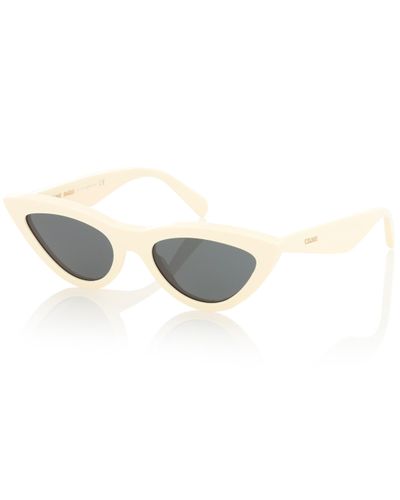 Celine Cat-eye Sunglasses in White | Lyst