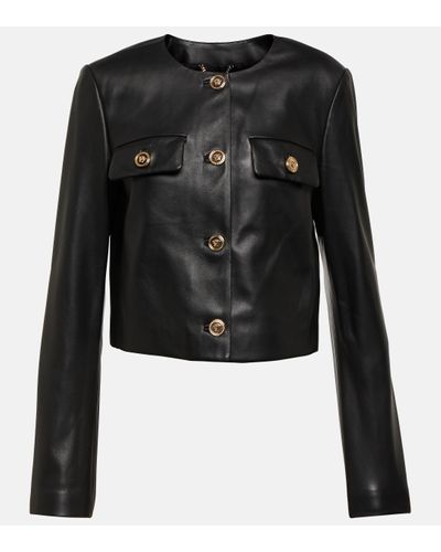 Versace Medusa Leather Jacket - Black