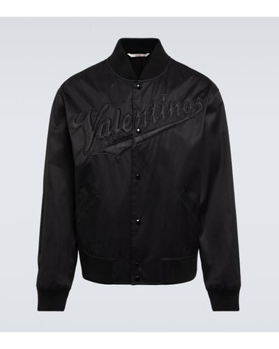 Valentino Varsity Cotton Jacket - Black