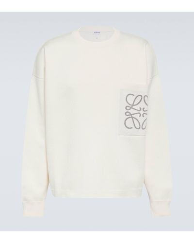 Loewe Anagram Cotton-blend Sweatshirt - White