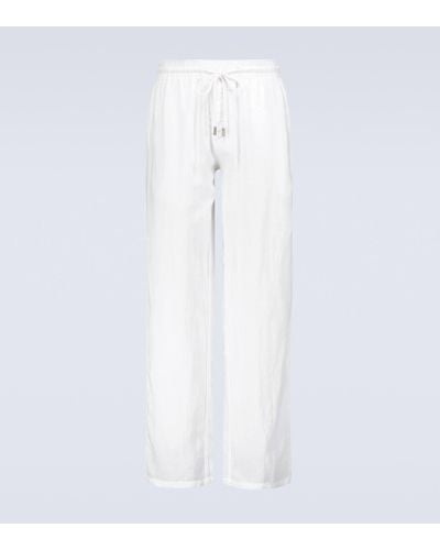 Vilebrequin Pantalon en lin - Blanc