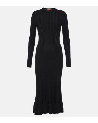 Altuzarra Seyrig Ribbed-knit Jersey Maxi Dress - Black
