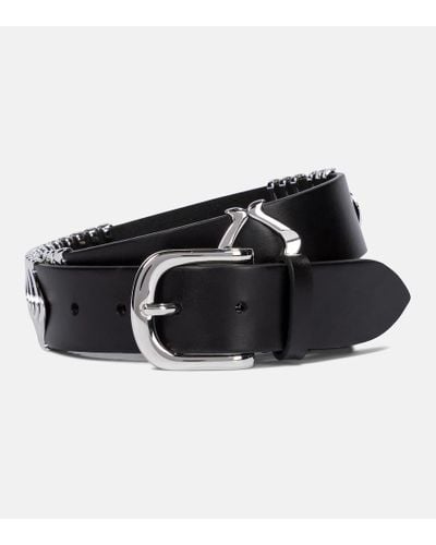 Isabel Marant Tehora Embellished Leather Belt - Black