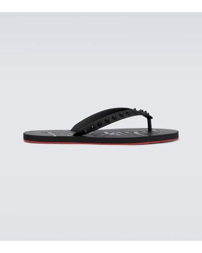 Christian Louboutin Sandalias Loubi Flip - Negro