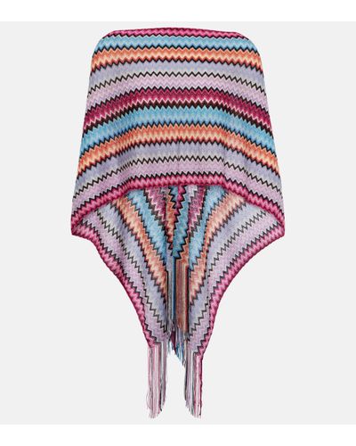 Missoni Poncho Zig Zag - Rouge