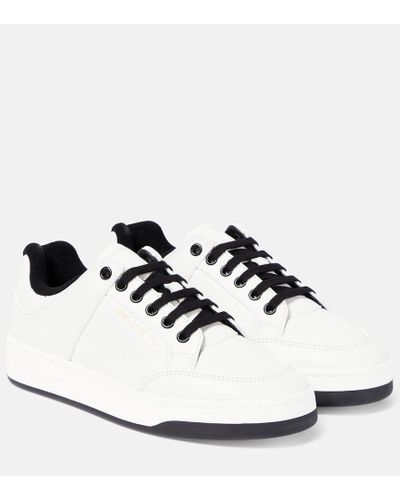 Saint Laurent Sl61 Sneakers Aus Leder Mit Logoprint - Weiß