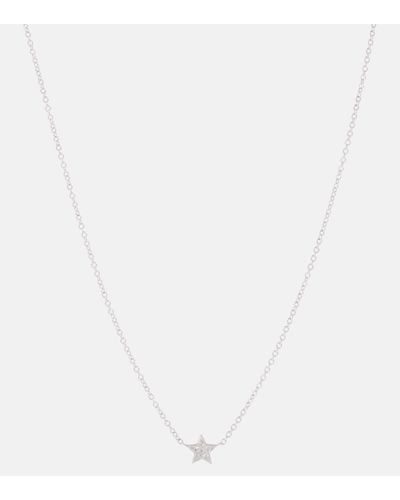 Maria Tash Invisible Set Diamond Star 18kt White Gold Necklace With Diamonds