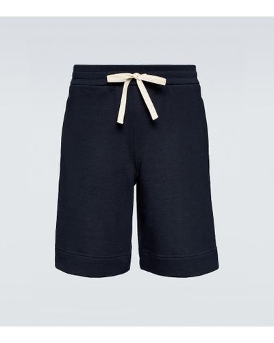 Jil Sander Cotton Track Shorts - Blue