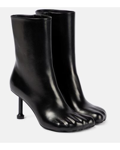 Balenciaga Fetish Leather Ankle Boots - Black