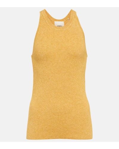 Isabel Marant Top Merry in maglia a coste - Giallo