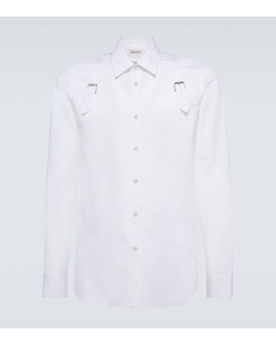 Alexander McQueen Harness Cotton Poplin Shirt - White
