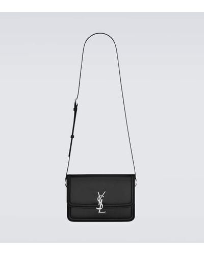 Saint Laurent Monogram-logo Leather Messenger Bag - White