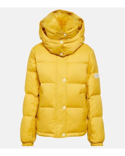 Yves Salomon Shearling-trimmed Down Jacket - Yellow