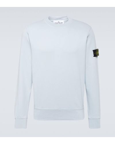 Stone Island Compass Cotton Fleece Sweatshirt - White