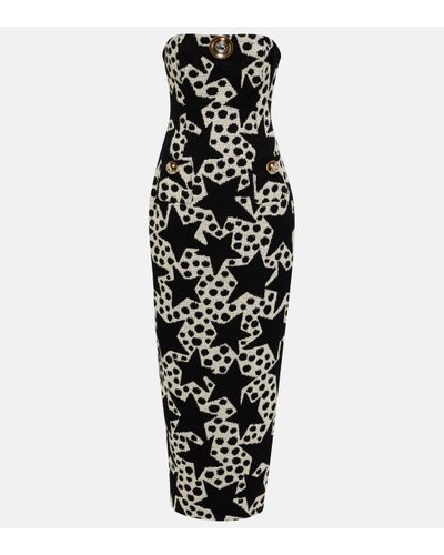 Area Crystal-embellished Jacquard Maxi Dress - Black