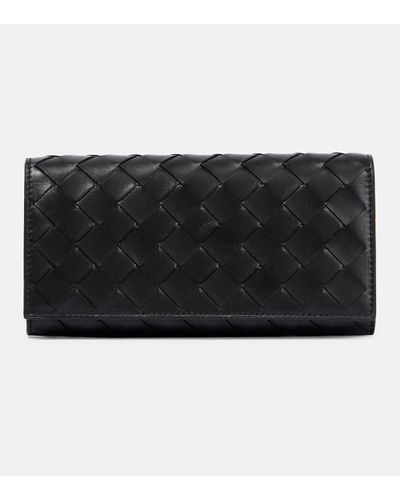 Bottega Veneta Intrecciato Leather Wallet - Black