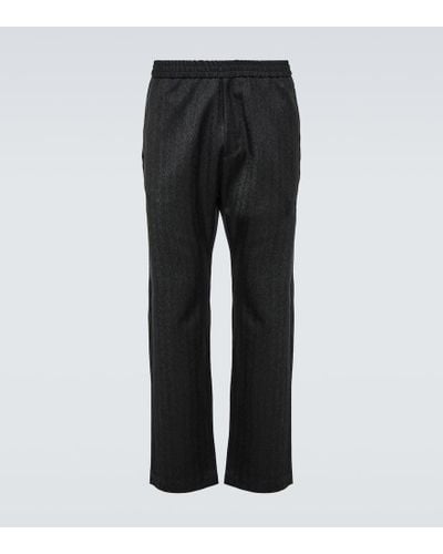 Barena Mid-rise Wool Pants - Black