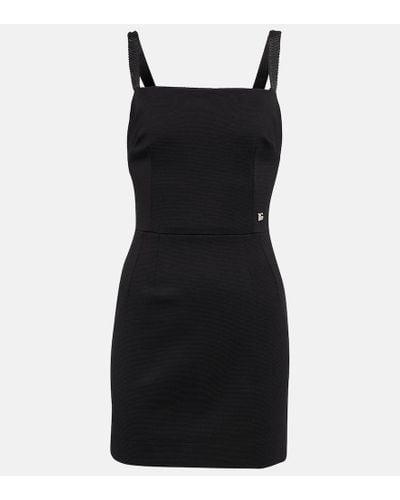 Dolce & Gabbana Vestido corto de cuello cuadrado - Negro