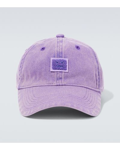 Acne Studios Logo Cotton Cap - Purple