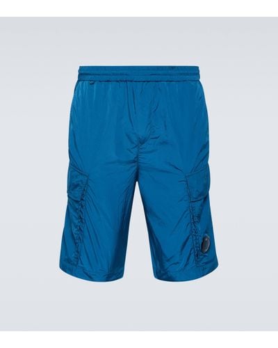 C.P. Company Taffeta Cargo Shorts - Blue