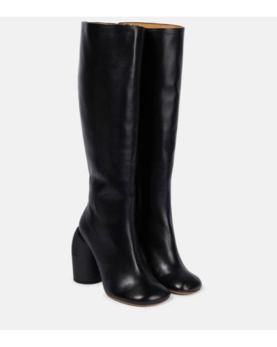 Off-White c/o Virgil Abloh Runway Square-toe Leather Boots - Black