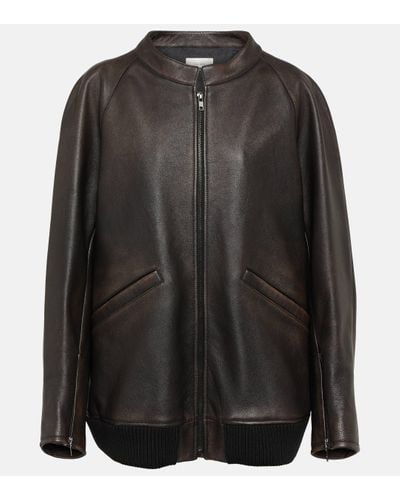 The Row Kengia Leather Jacket - Black