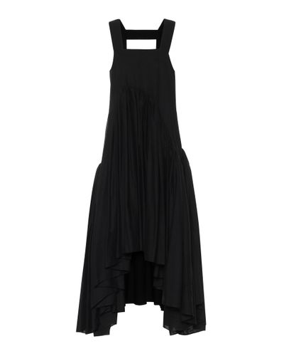 Loewe Paula's Ibiza Linen-blend Midi Dress - Black