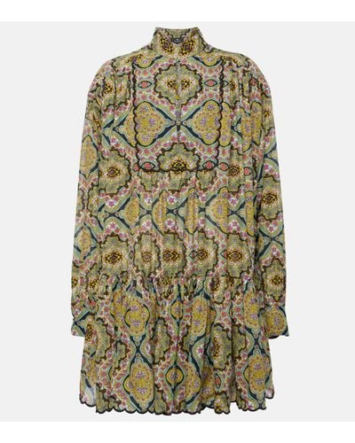 Etro Robe chemise imprimee en coton - Multicolore