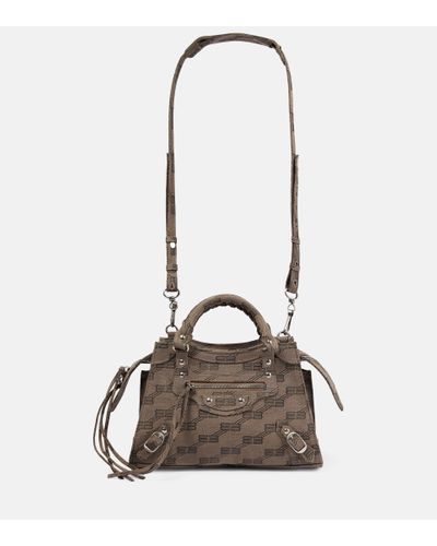 Balenciaga City Classic Studs Bag Leather Mini Brown 175177104