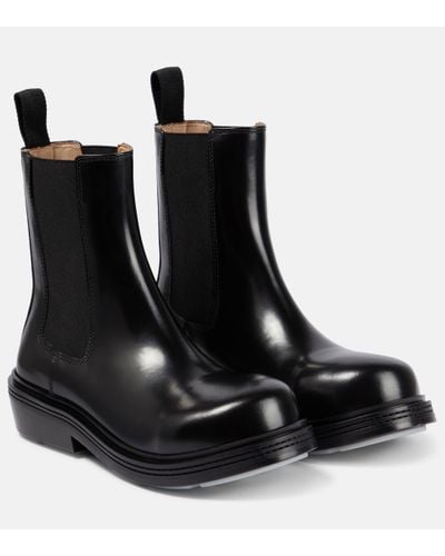 Bottega Veneta Leather Chelsea Boots - Black