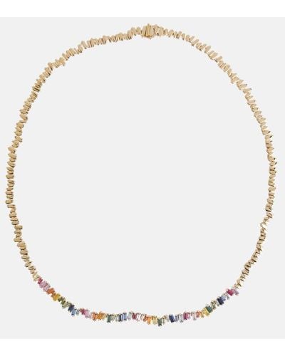 Suzanne Kalan Halskette aus 18kt Gelbgold mit Saphiren - Mettallic