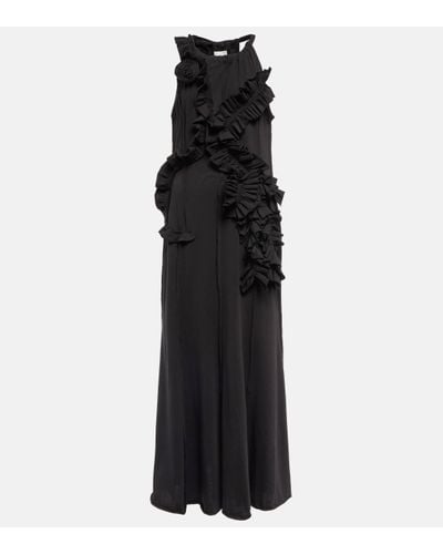 Dries Van Noten Robe longue en coton - Noir