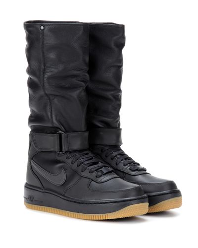 Nike Air Force 1 Upstep Warrior Leather Boots - Black